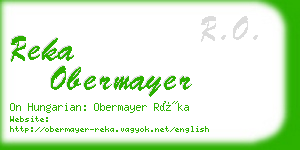 reka obermayer business card